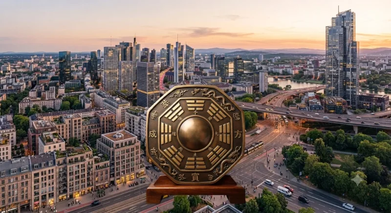 Traditional Feng Shui Bagua Map showing the nine life areas and the center of balance.
